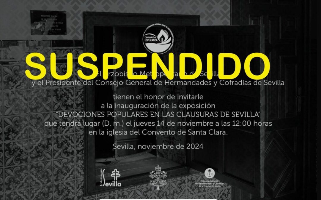 Suspendida por la lluvia la presentación de la exposición de los conventos de clausura del Congreso